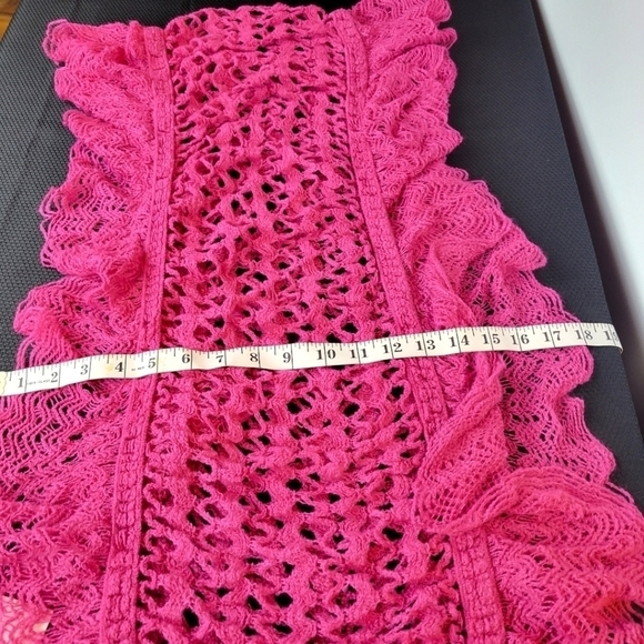 Cowl Infiniti Knit Crochet Scarf | Pink - Picture 3 of 4